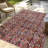 Marsetta Zari Red Multicolor Bohemian Moroccan Polypropylene Machine Woven Indoor Outdoor All Weather Area Rug-117046029