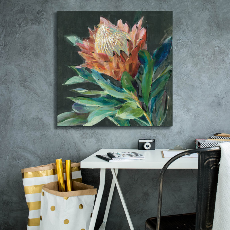 «Deep Protea C» par Danhui Nai, art mural sur toile, H 26 po x l 26 po