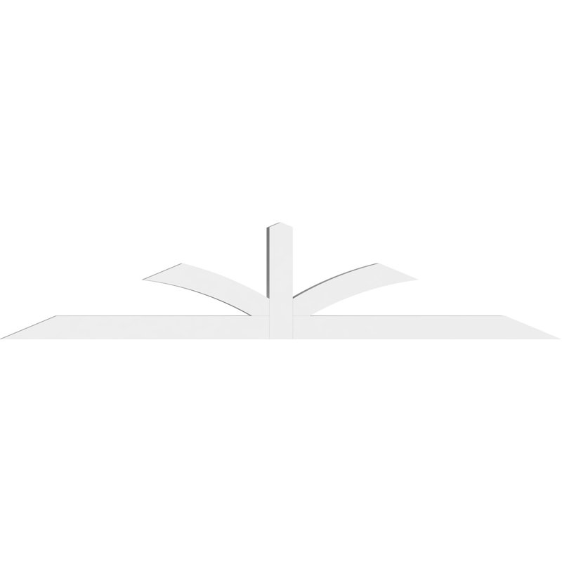Support pour pignon en PVC de qualité architecturale Richland, H 20 po x l 96 po (pas 5/12), P 4 po x F 4 po
