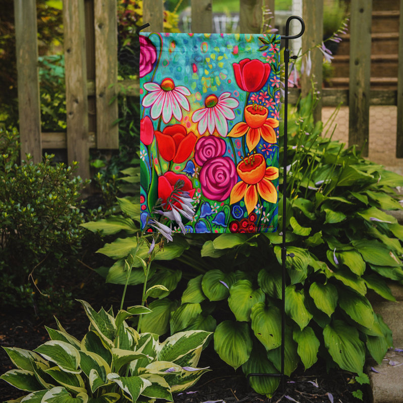 Guerina Double Sided 15'' H x 11.5'' W Polyester Garden Flag, Bright Spring Flowers
