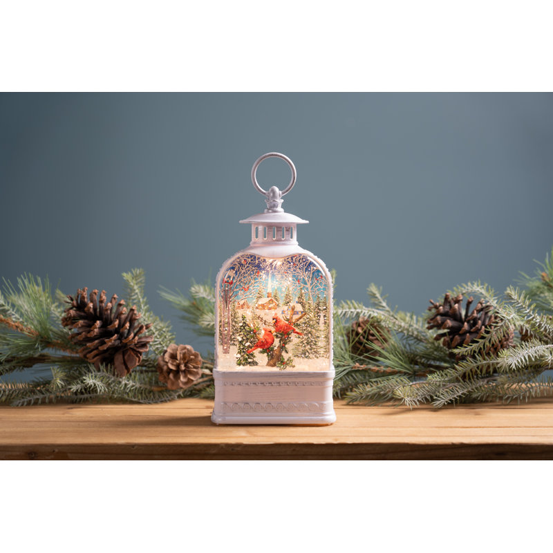 Lanterne sphérique en plastique avec père Noël