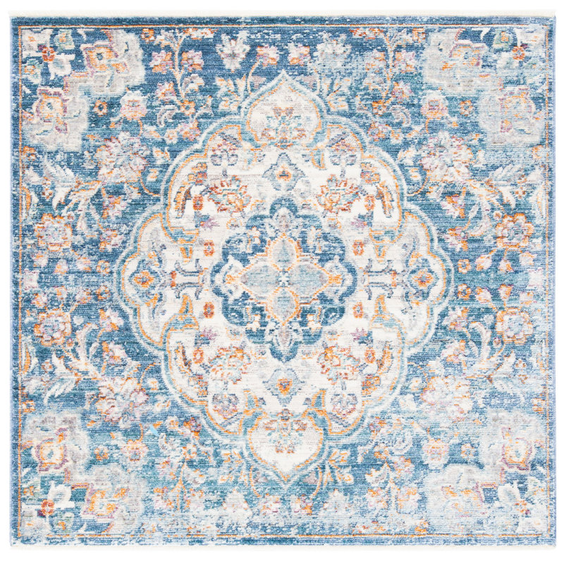Soren Performance Floral Rug, Square 4'