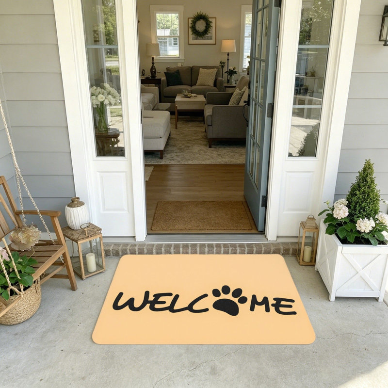 Tapis d'entrée Paw Print Welcome