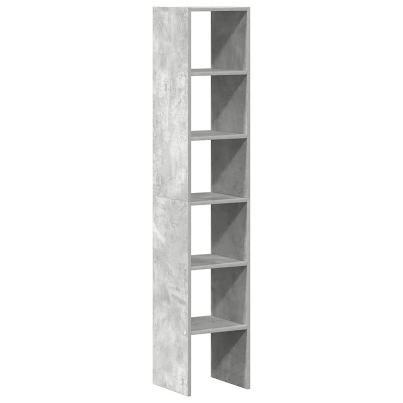 Aimi 80cm H x 30cm W Bookcase, Concrete grey