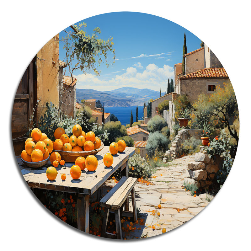 Hamer - Paysages, art rond en métal, H 16 po x l 16 po