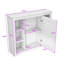 Armoire de salle de bain murale moderne Yanali avec miroir et rangement multi-tablettes-424947089