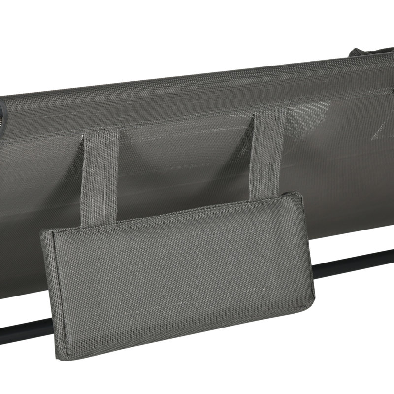 Méridienne double longue 21,2 po Mubaarak, Gris foncé