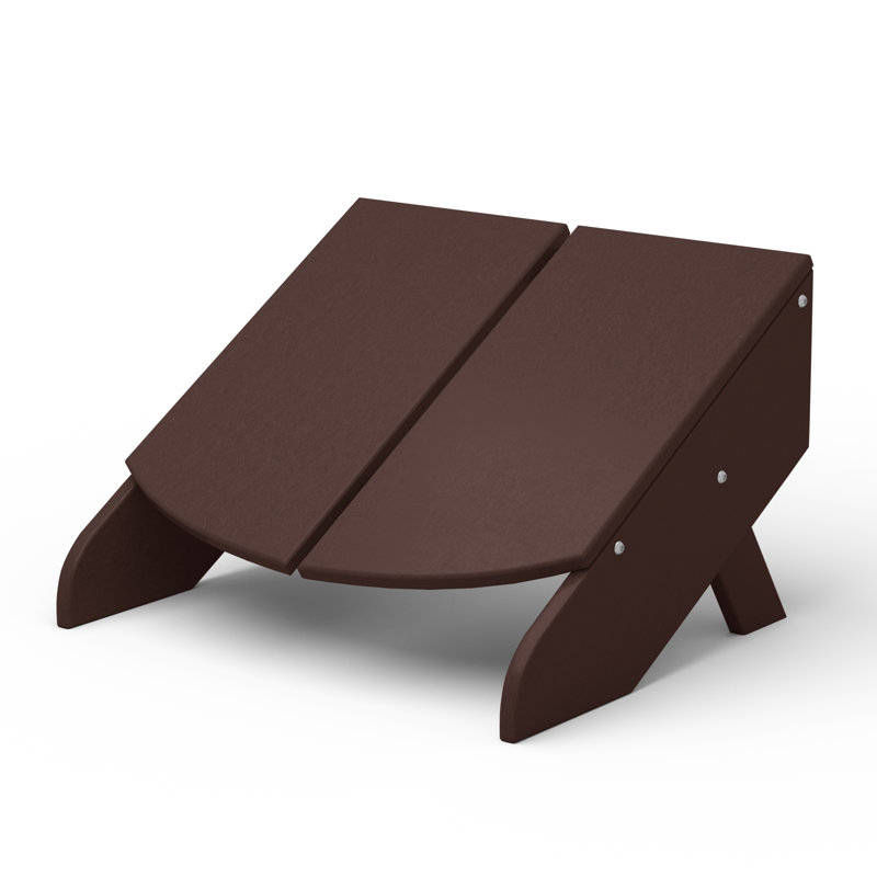 Repose-pieds moderne en poly, Marron foncé