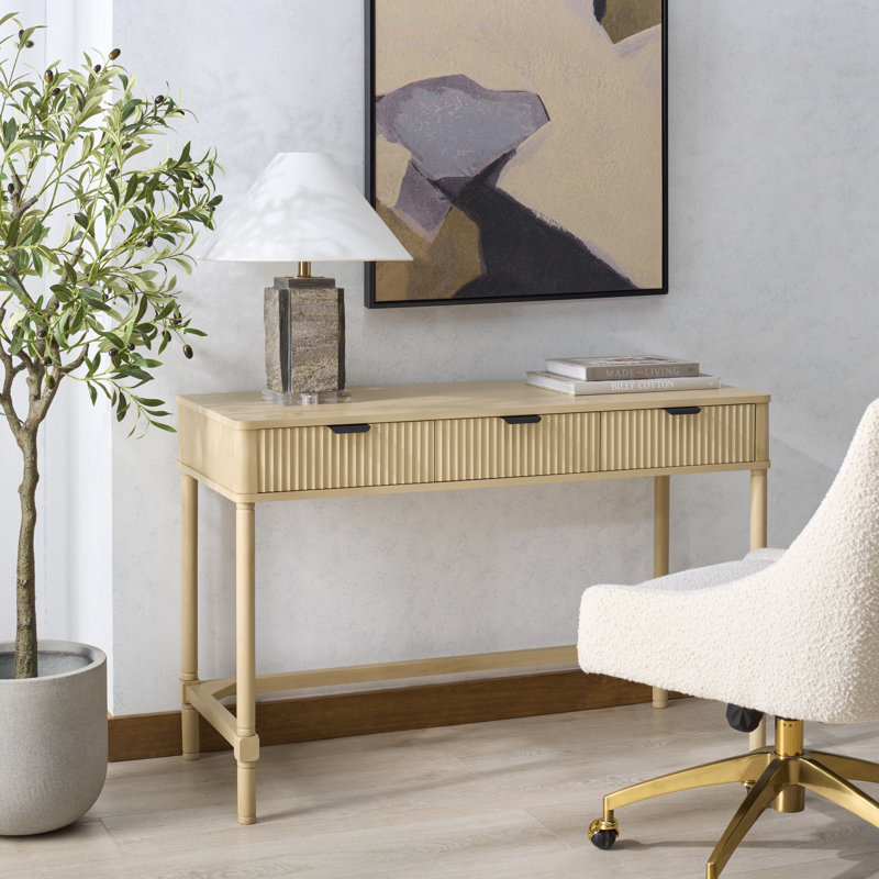 Bureau 3 tiroirs Thurston, Natural