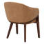 Chaise d'appoint moderne en cuir avec pieds en bois-123468840