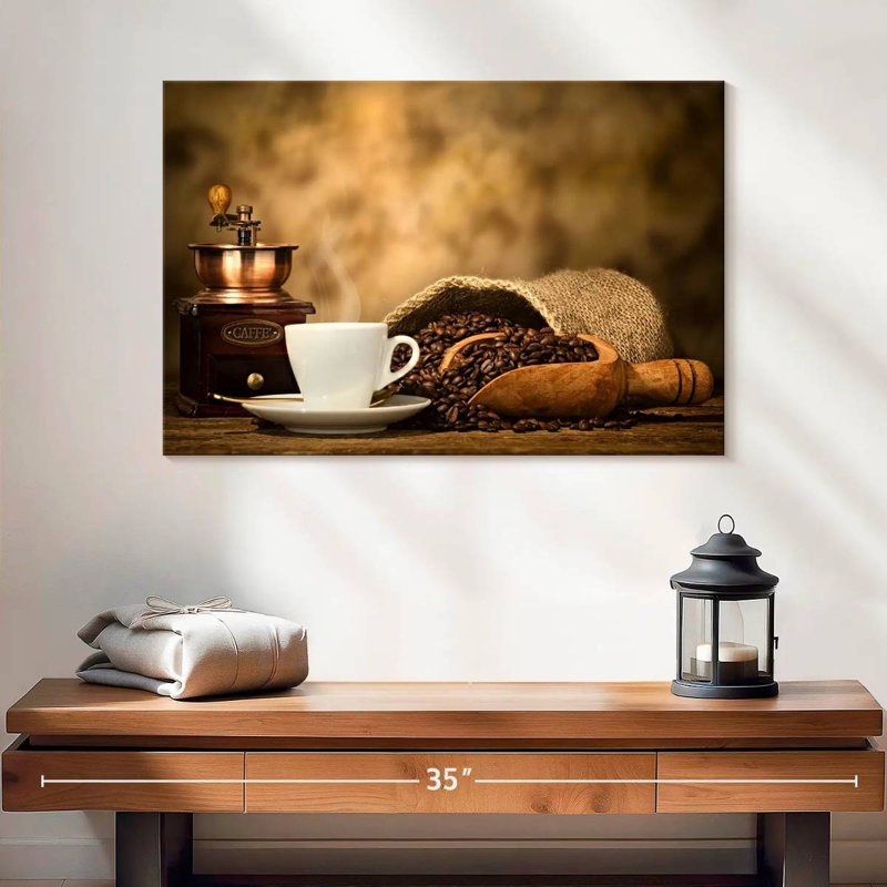 Rustic Coffee Canvas Print, 16" H x 24" W x 1.25" D