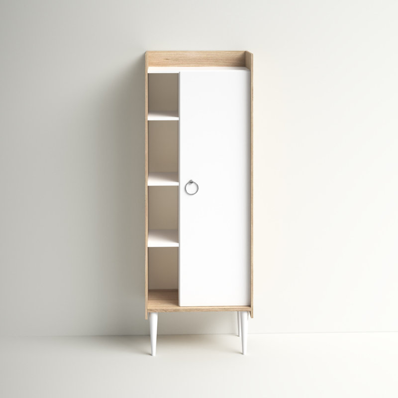 Jazmyne Freestanding Linen Cabinet, Anthracite/Walnut/Oak/White