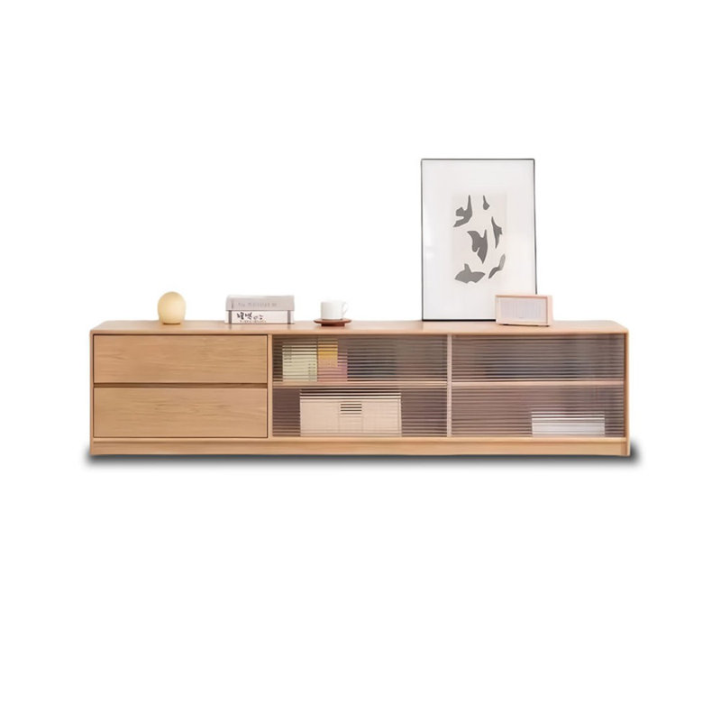 Meuble télé Modern Burlywood, H 15,75 po x L 70,87 po x l 14,96 po