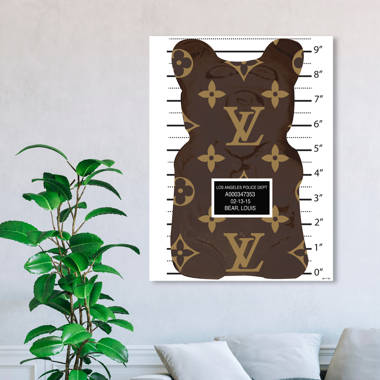 Wynwood Studio Food and Cuisine Wall Art Canvas Prints 'LV Gummy by Matt Bentley Hoover' Sweet - Brown, White, Size: 36 x 45