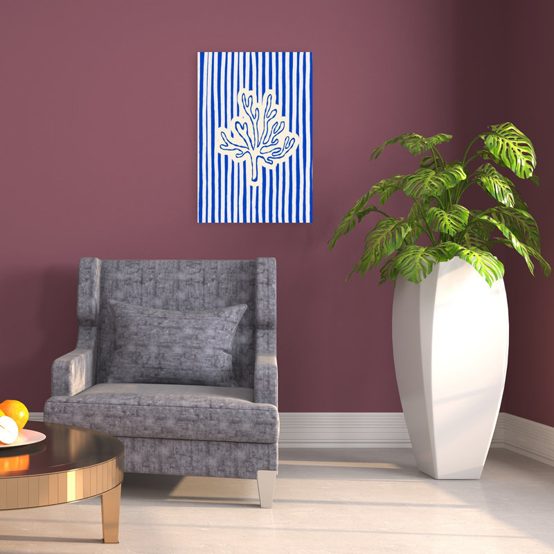 Impression d'art mural bleu et bleu, 24" H x 16" W
