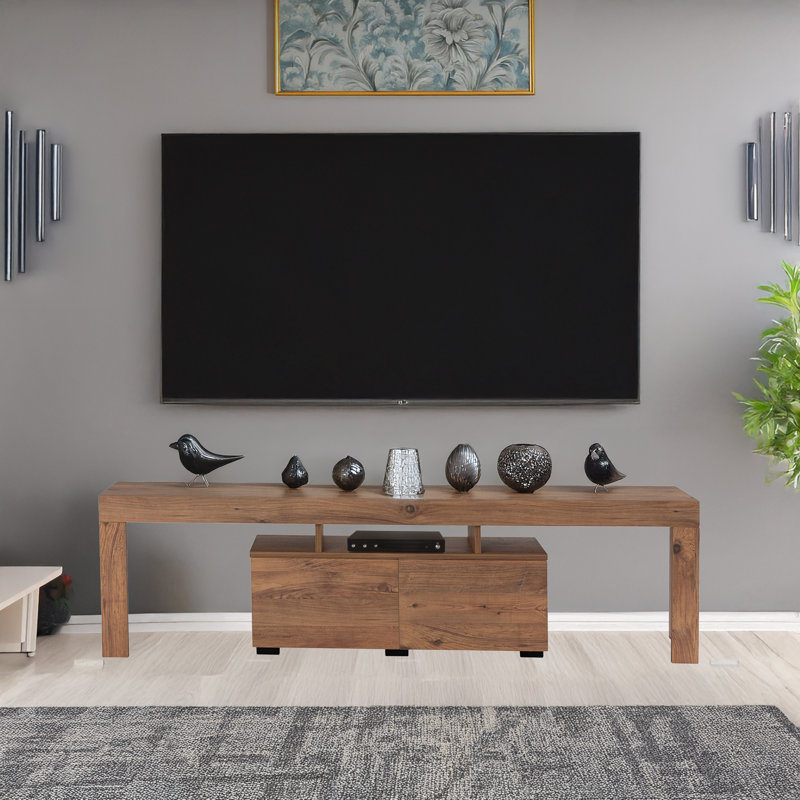 Stylish TV Stand in Atlantic Pine, 70.9 x 19.7 x 12.3 inches | 100% Melamine Coated Particle Board, Thickness: 0.7 inches | Modern Rustic Design, Perfect for Living Room & Entertainment Spaces, Durable & Elegant