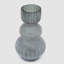 Vase en verre | Long vase 9,8 "gris