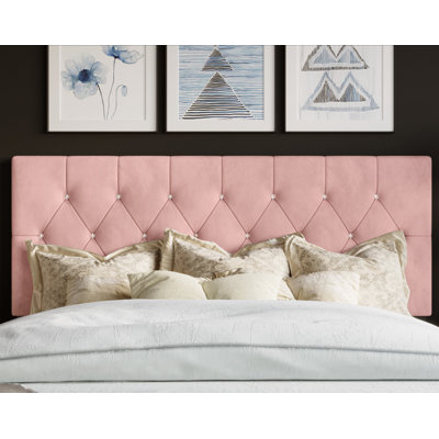 Ameer Upholstered Velvet Panel Headboard