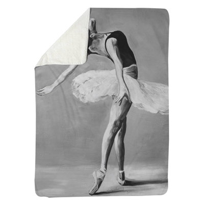 Classic Ballet Dancer Fleece Blanket -  Begin Edition International Inc., 5545-8060-SP23