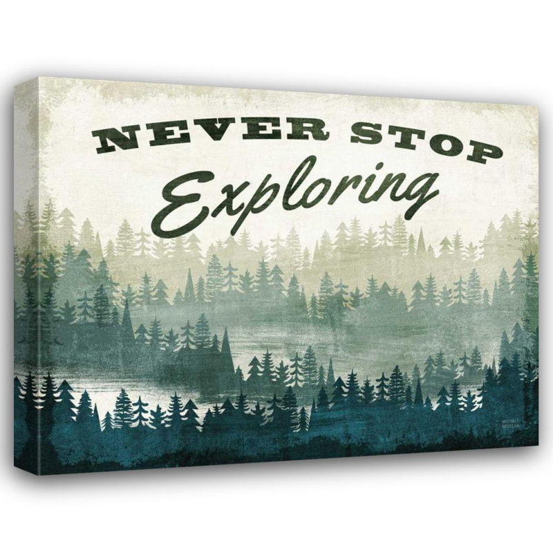 Art sur toile tendue par Trinx Mullan, Michael: Never Stop Exploration, H 20 po x l 24 po