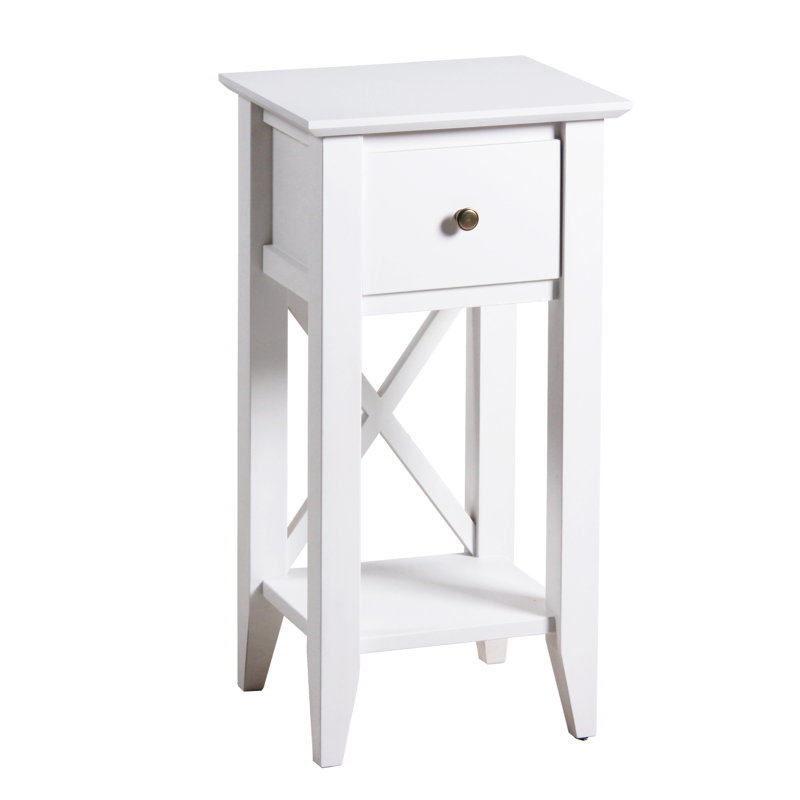 Rosaura 36cm W Solid Wood Bedside Table