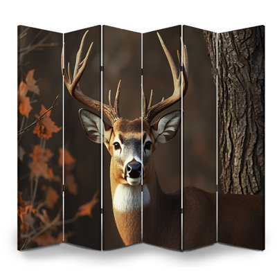 Cloison pliante 6 panneaux pour homme Caverne royale chasse au cerf Camo Western