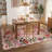 Tawann Machine Washable Floral Farmhouse Area Rug with Non-Slip Backing for Living Room, Dining Room, Bedroom-53423902