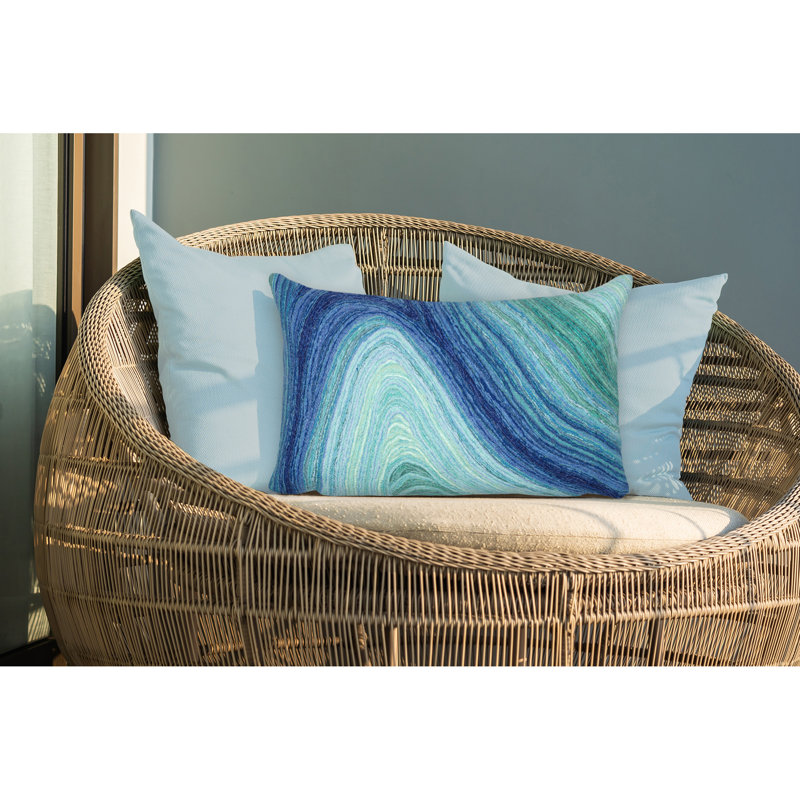 Liora Manne Visions III Ripples Indoor/Outdoor Pillow Gulf