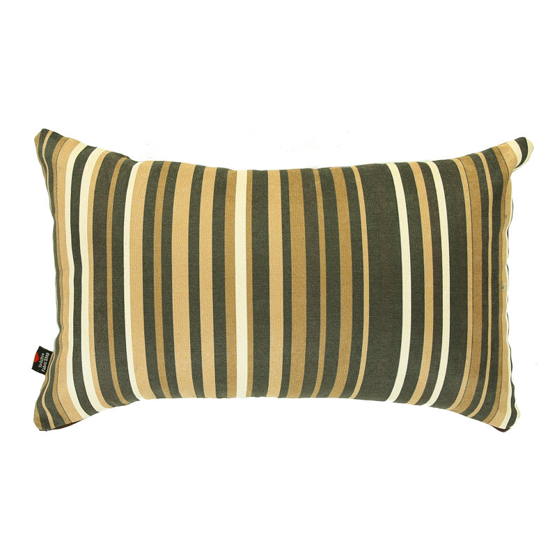 Alonzo Striped Rectangular Cushion, Beige