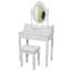 Ensemble de bureau de coiffeuse avec miroir et tabouret rembourré Princess