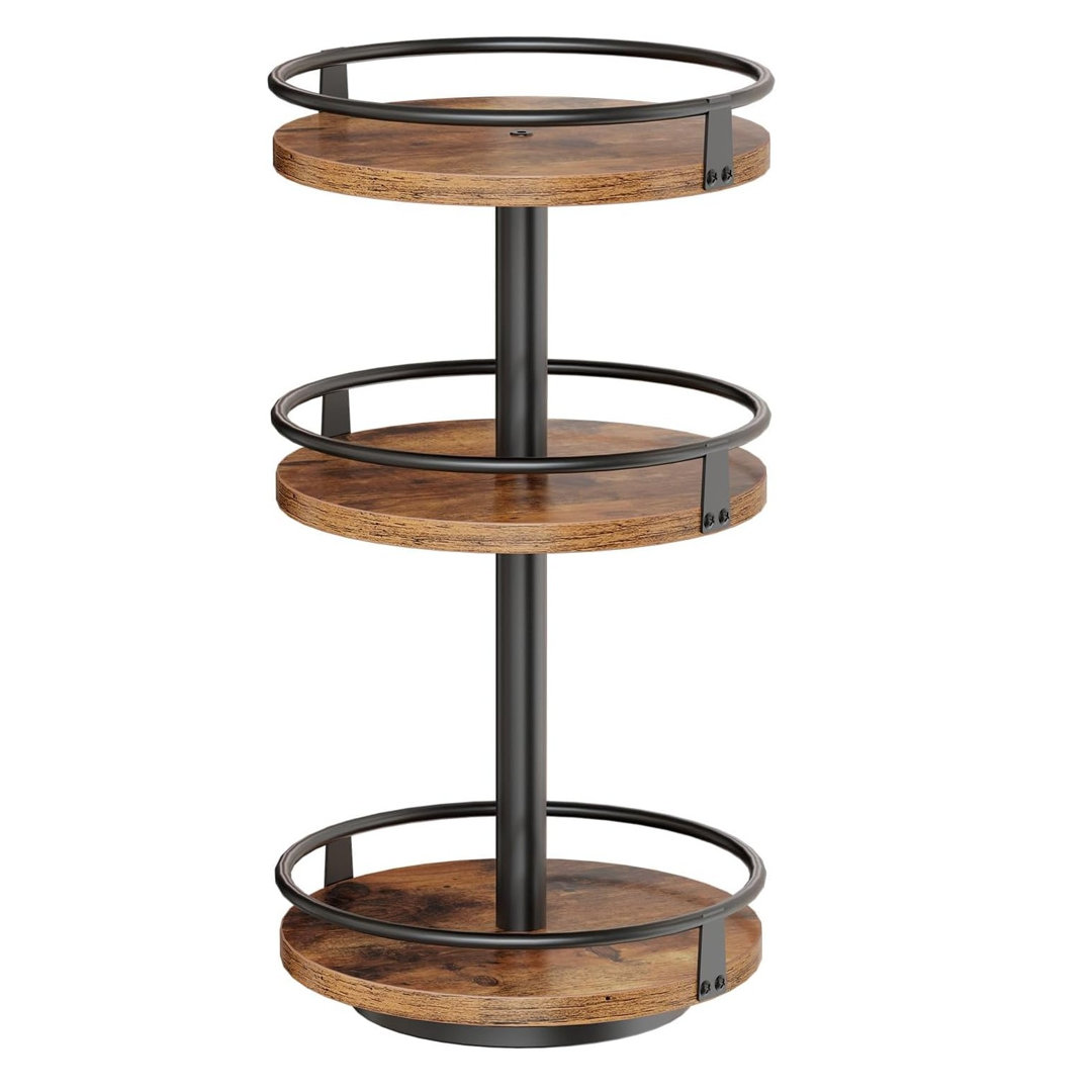 3-Tier Rotating Spice Storage Rack