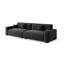 Canapé modulaire en chenille noire-349880898