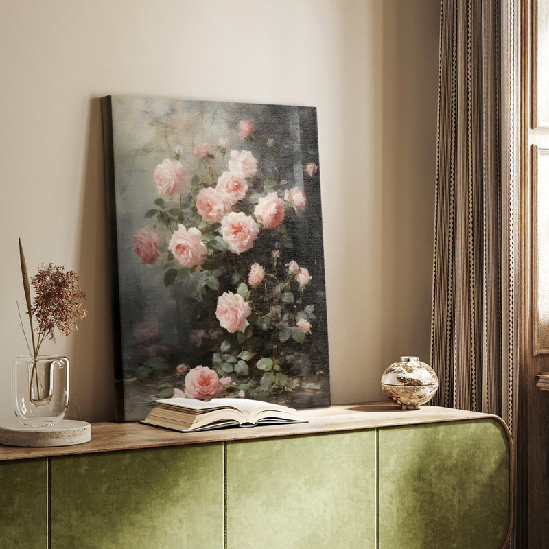 Imprimé floral rétro CCII - galerie Cavas, H 60 po x l 40 po