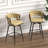 Luxurious Leather Upholstered Bar Stool Set, Ergonomic Design For Ultimate Comfort And Style.-984302873