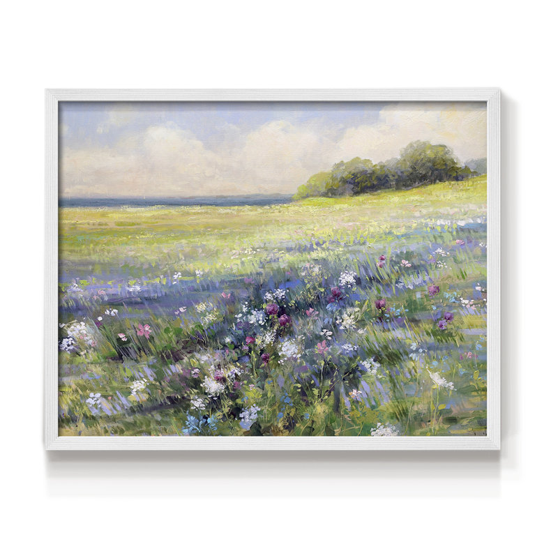 Au bord de la mer - Reproduction encadrée - Restickable, H 8 po x l 10 po, Blanc