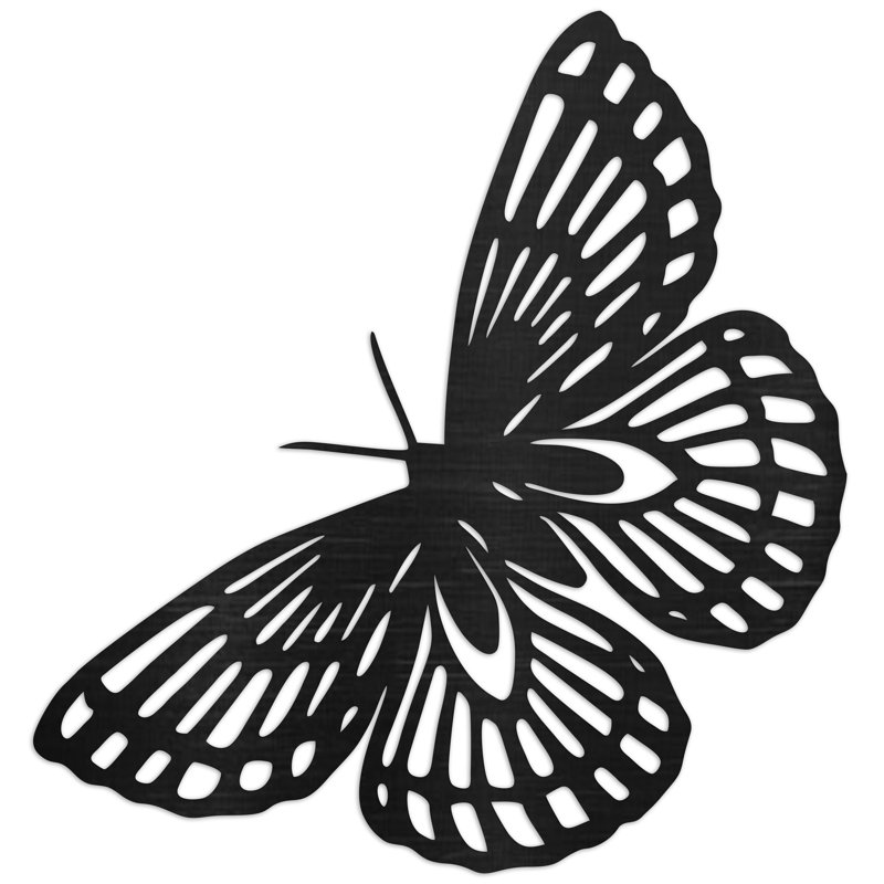 Art mural abstrait de papillon - bouleau baltique naturel, H 30,1 po x l 32 po x P 0,25 po