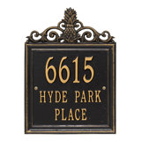 Lanai Pineapple Personalized Standard 3-Line Wall Address Plaque