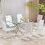 Chaise d'appoint Eshel en blanc / gris-91900236