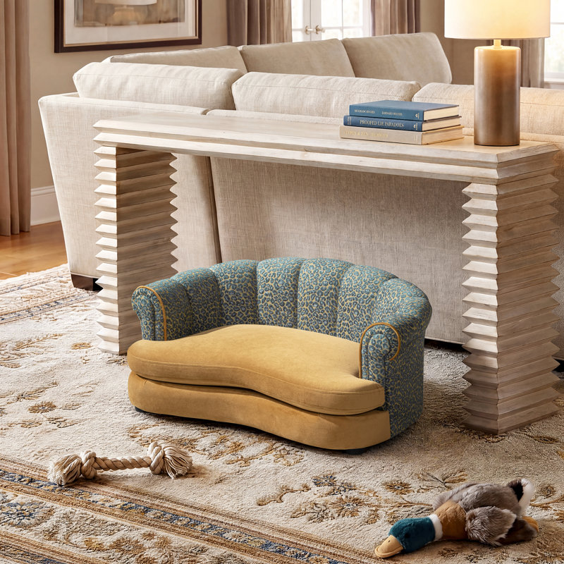 Canapé-lit pour chien 35,5 po Halle, Gold Velvet 