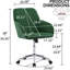 Siège de chambre à coucher réglable en velours, confort ergonomique, dossier de chaise de bureau à base dorée, fabrication stable, utilisation