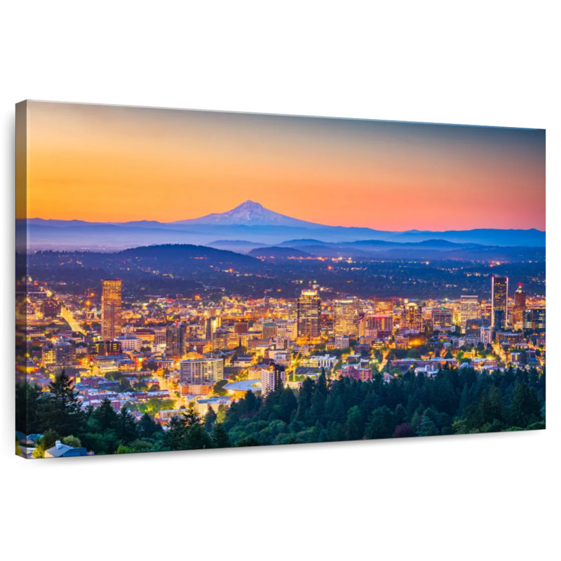 Sireci Tacoma Sunset Skyline, 8" H x 12" W
