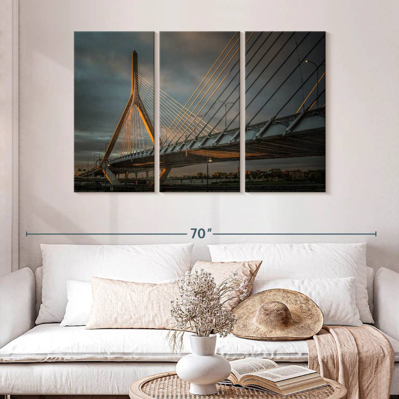 Lilie Stormy Leonard P Zakim Bridge, 32" H x 50" W