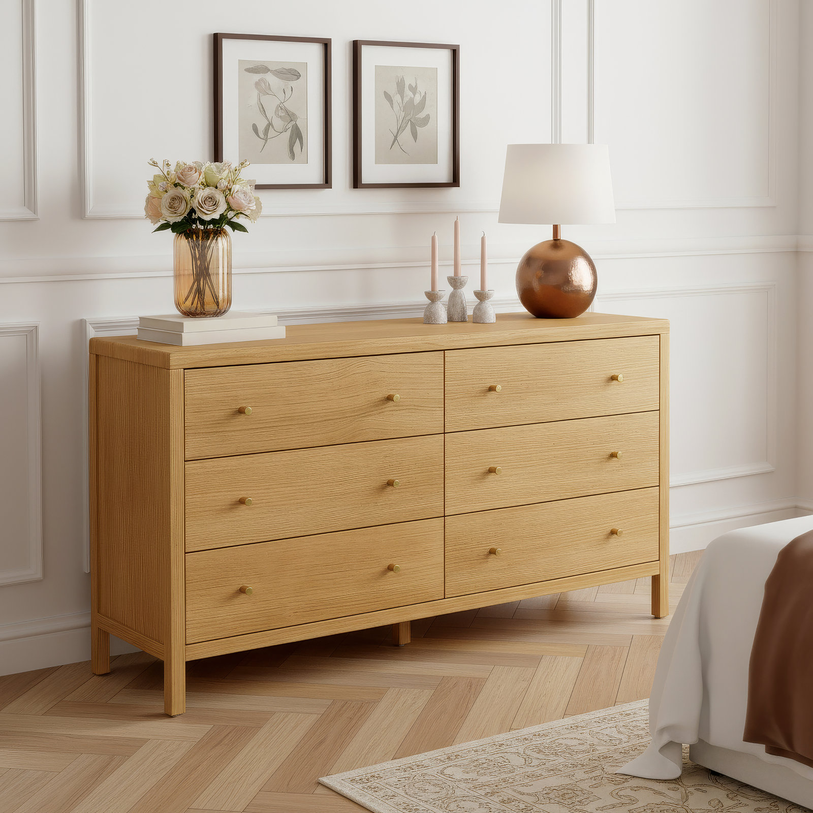 Sloane 60" Double Dresser, Brown