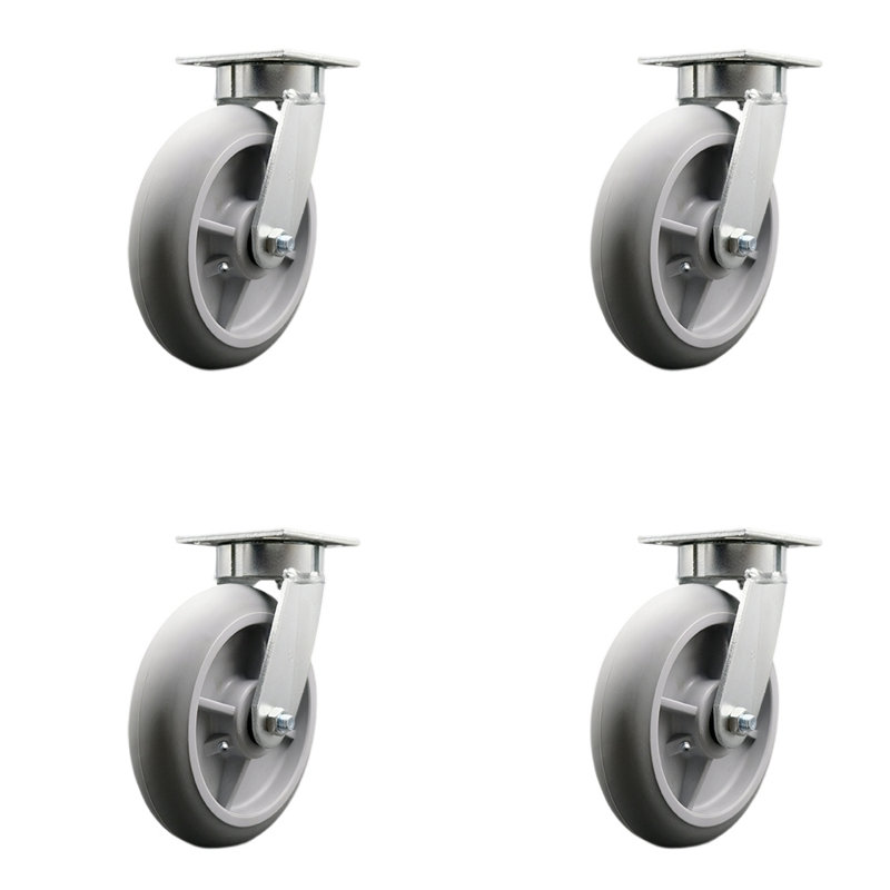 Kingpinless Thermoplastic Rubber Caster