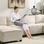 Canapé modulaire en forme de U à 6 places avec velours côtelé beige pour sièges décontractés-121096804