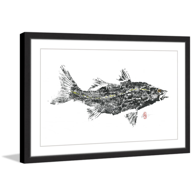 « old snook », reproduction d’art encadrée, H 24 po x l 36 po x P 1,5 po