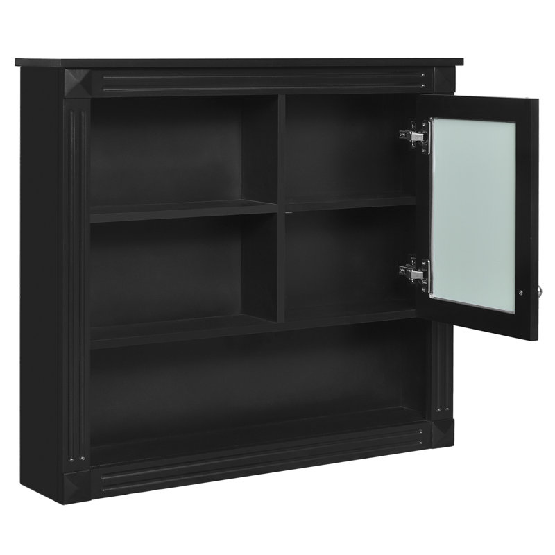 Armoire de toilette murale 32 ", support de cabinet de toilette 4 tablettes, peu encombrant, réglable pour armoire, tablette, accessoires