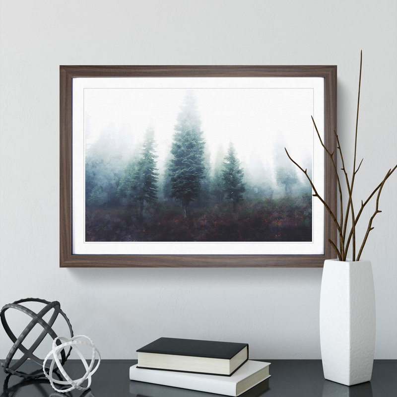 Fire Tree Forest Vol.1 - Framed Print, 27cm H x 36cm W x 2cm D, Walnut Framed