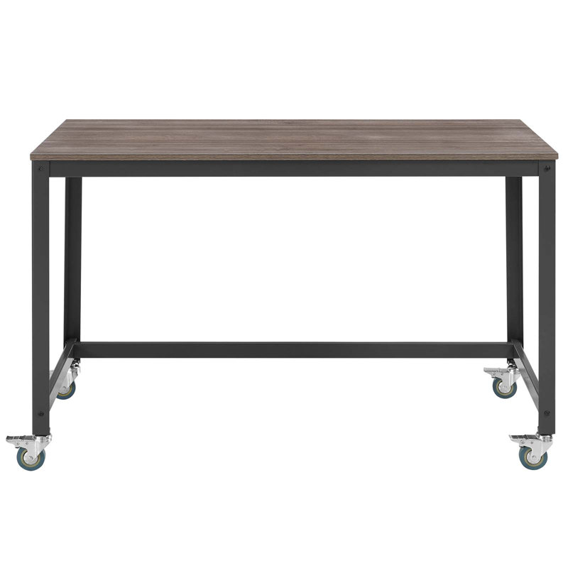 Solid Wood Steel Computer Desk