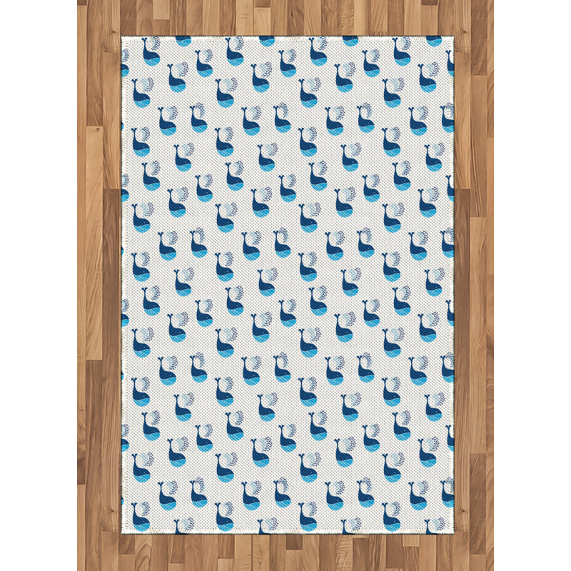 Tapis décoratif en polyuréthane à haute densité Whale, Rectangle— 4 pi x 5 pi 8 po